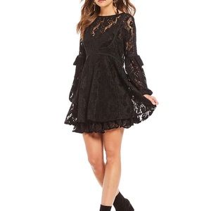 Free People Black Lace Dress